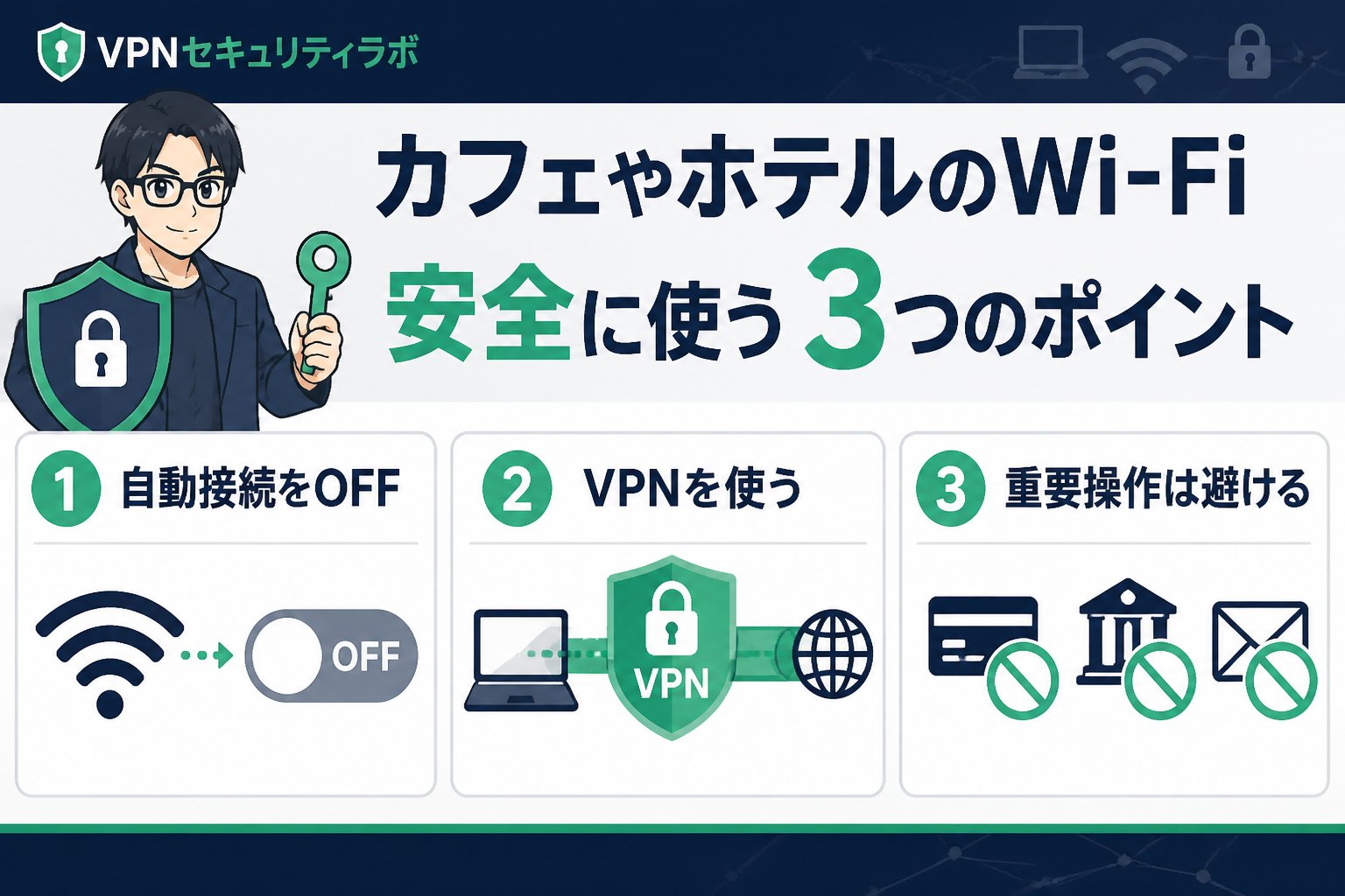 フリーWi-Fi カフェやホテルのWi-Fi利用時の注意点と安全な使い方