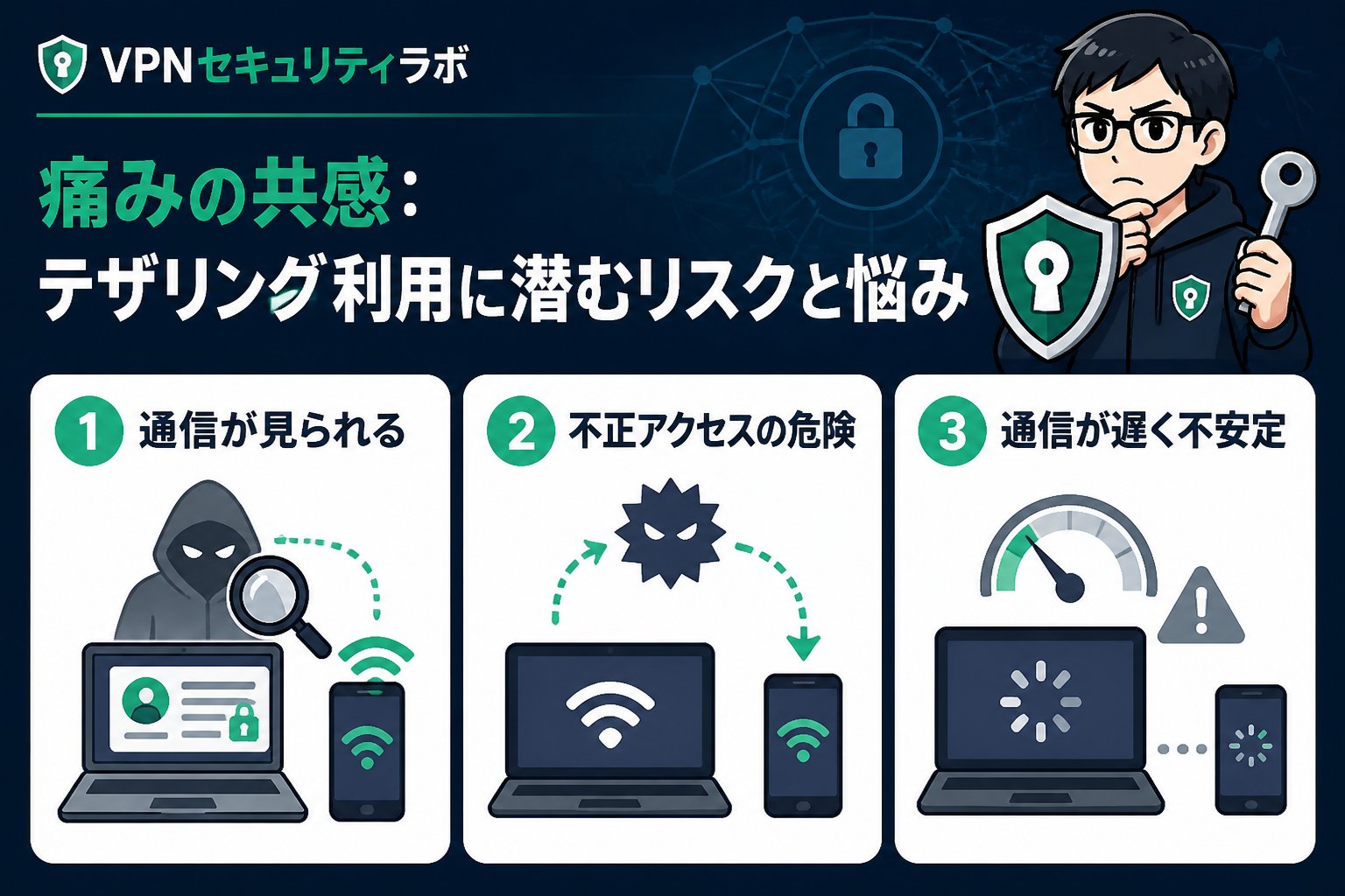 フリーWi-Fi 痛みの共感：テザリング利用に潜むリスクと悩み