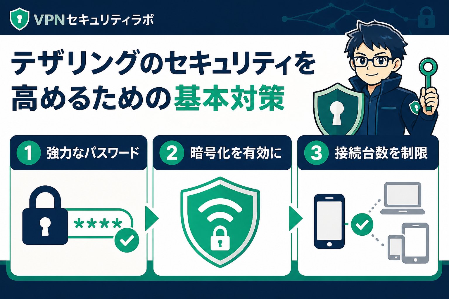 フリーWi-Fi テザリングのセキュリティを高めるための基本対策