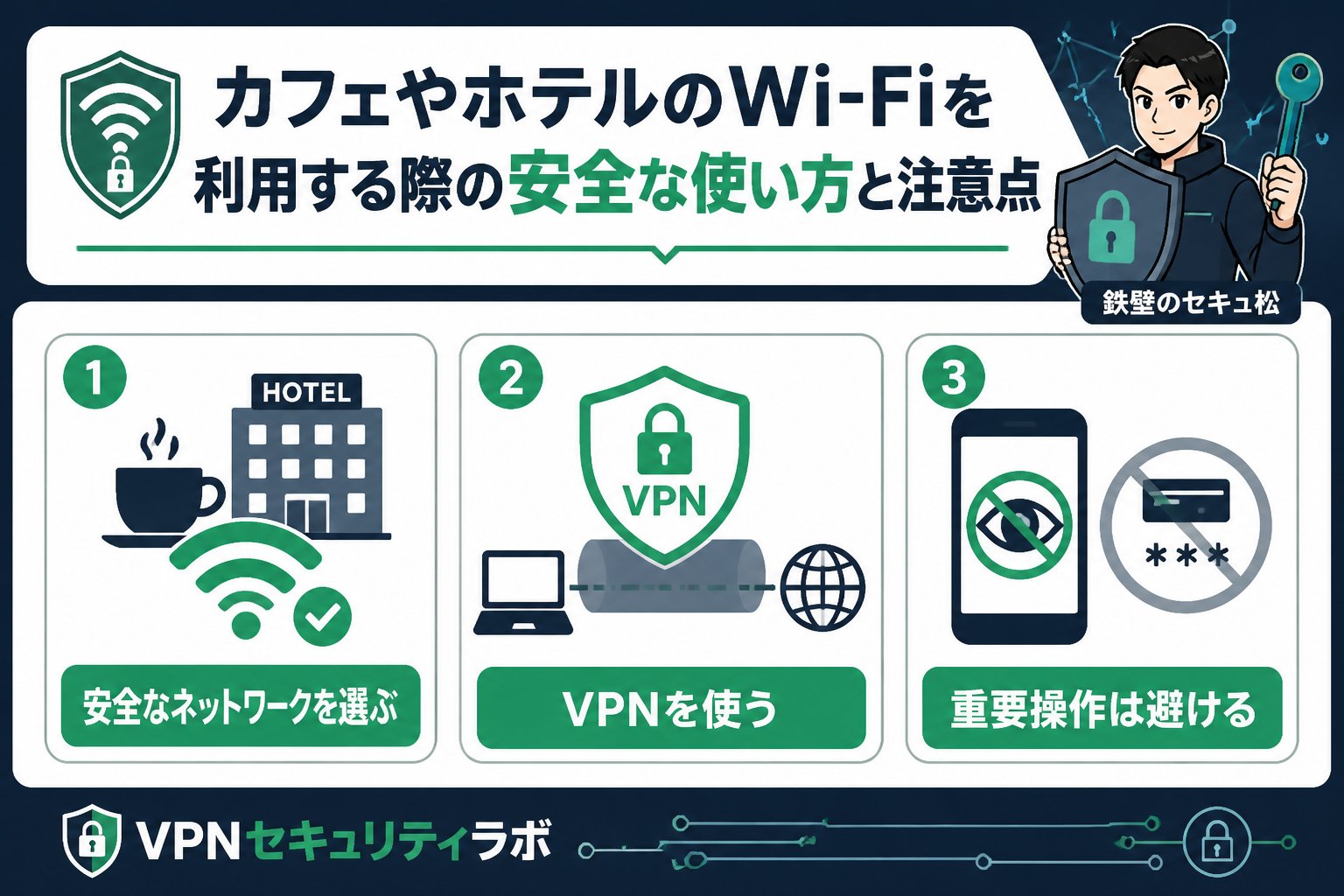 フリーWi-Fi カフェやホテルのWi-Fiを利用する際の安全な使い方と注意点
