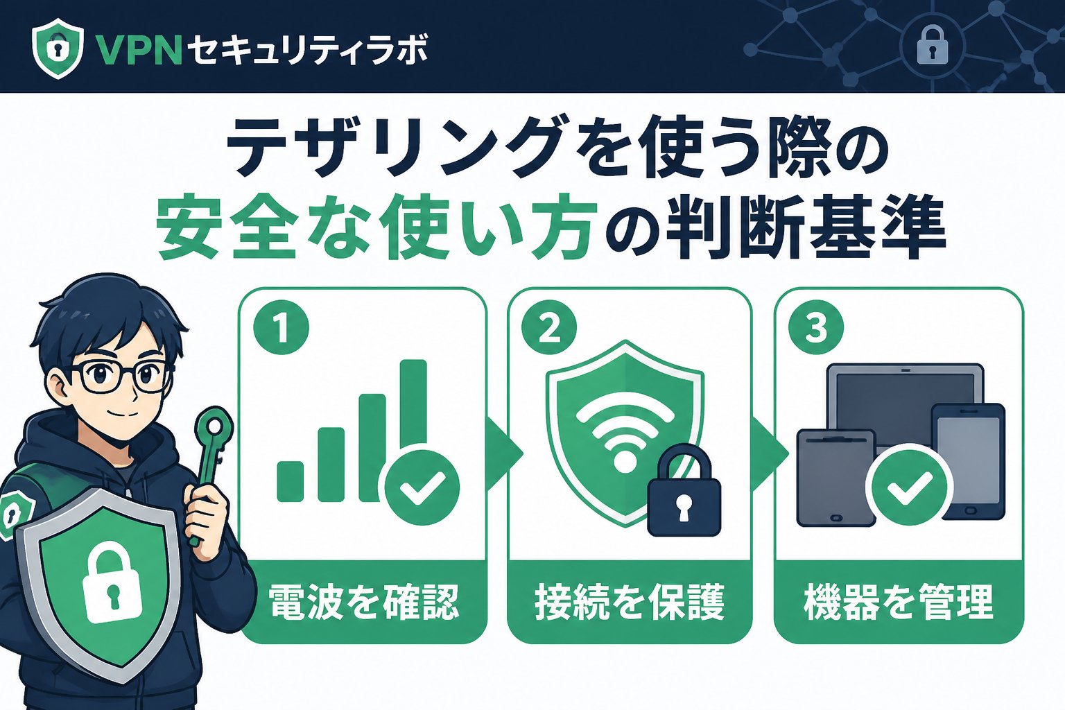 フリーWi-Fi テザリングを使う際の安全な使い方の判断基準