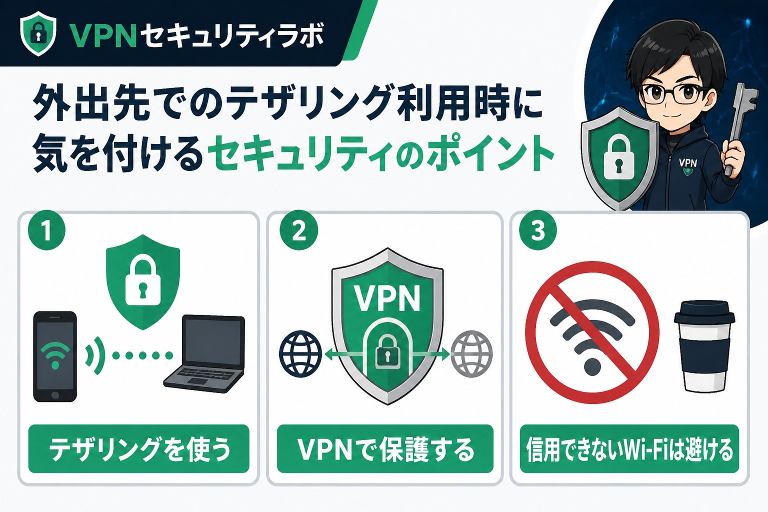 フリーWi-Fi 外出先でのテザリング利用時に気を付けるセキュリティのポイント
