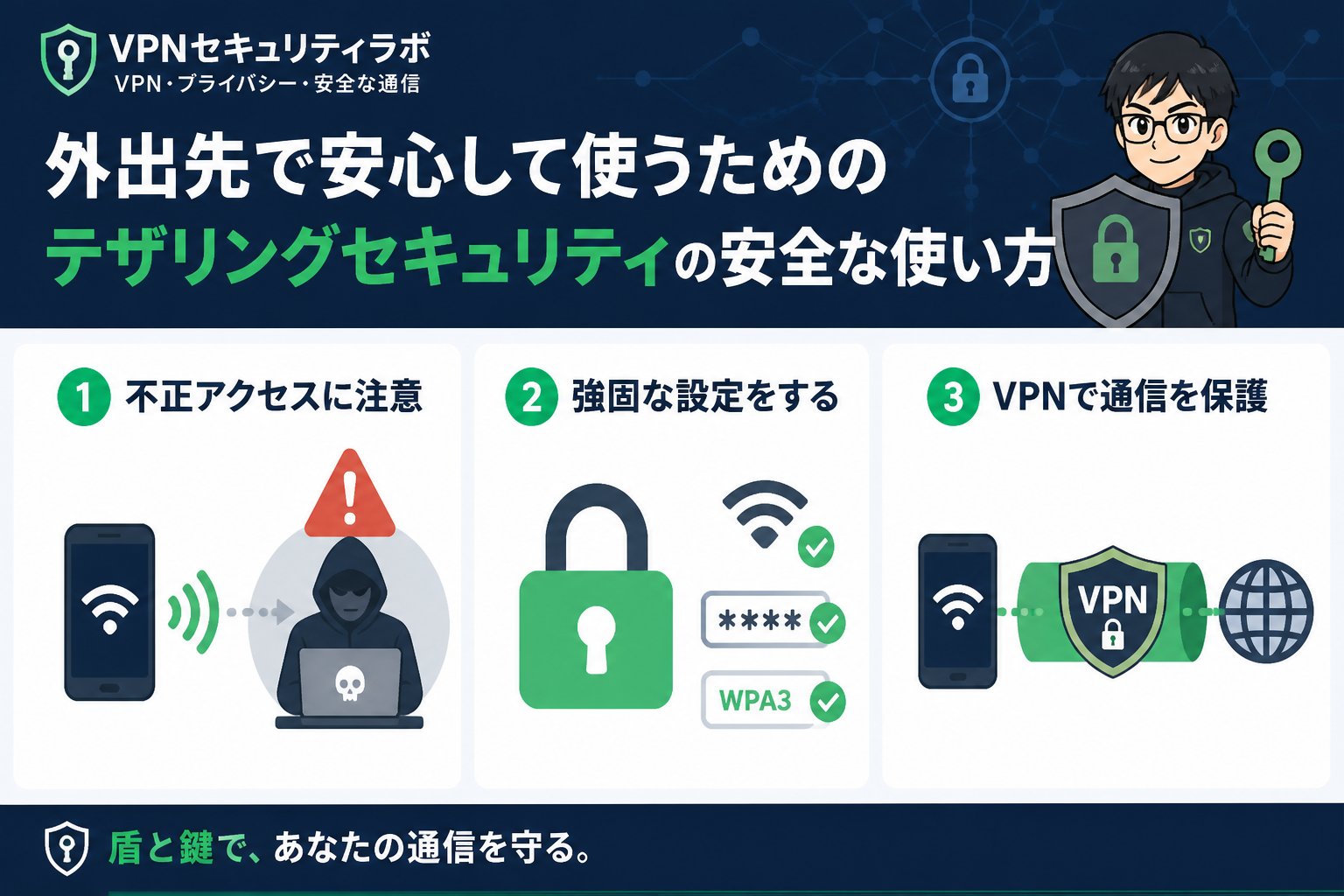 フリーWi-Fi 外出先でのテザリング利用に潜むセキュリティリスクとその対策