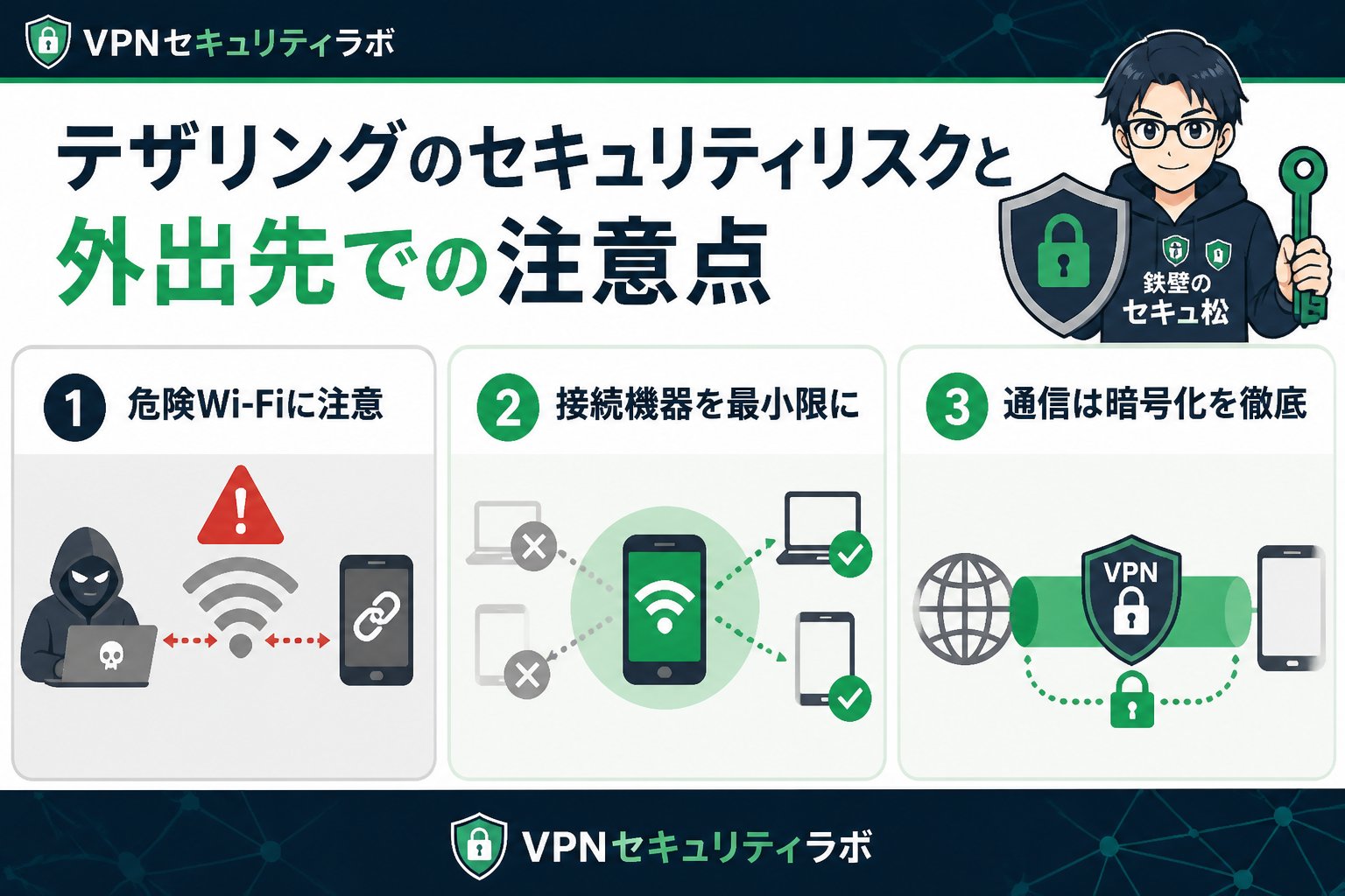 フリーWi-Fi テザリングのセキュリティリスクと外出先での注意点